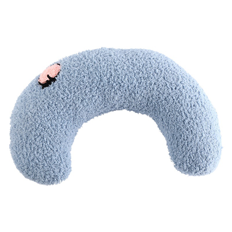 Nuevo teddy terciopelo mascota medio mes almohada gato leche almohada sueño profundo almohada en forma de U fábrica en stock al por mayor