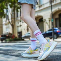 Sport's House運動之家女士中筒透氣防臭跑步襪夏季專業運動襪子