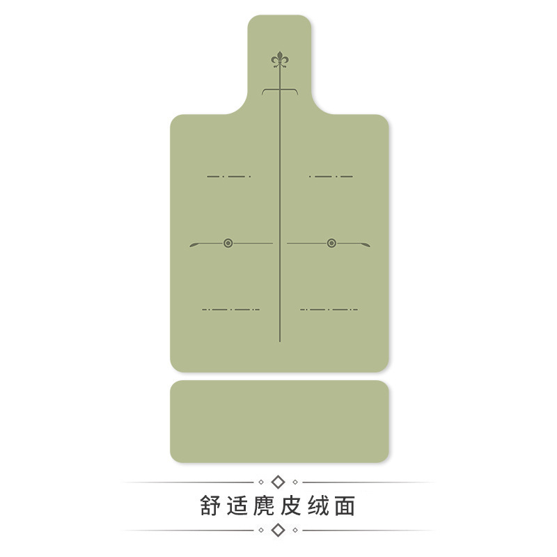 跨境麂皮绒印花普拉提核心床垫橡胶器械体位保护垫纯色瑜伽垫尾垫|undefined