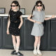 Orange tiger girls summer foreign style suit 2025 new Korean style girls summer two-piece children's fashion small fragrance