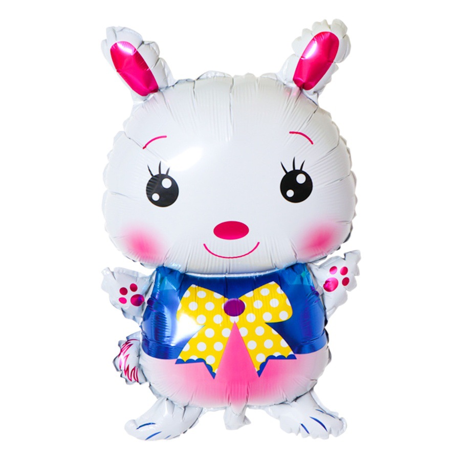 Pascua conejo bebé cumpleaños fiesta forma dibujos animados globo de aluminio gran ojo lindo selva conejo globo