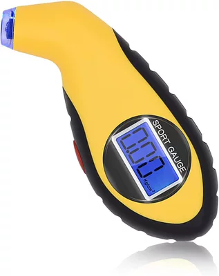 High-precision electronic digital tire pressure gauge, digital tire pressure display, car tire pressure gauge, digital tire pressure detector (Air pressure gauge/tire pressure gauge) - yellow