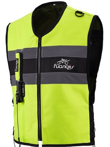 Nuevo tipo de motocicleta airbag chaleco de equipo de carreras ropa de cabina inflable anti-caída chaleco reflectante de seguridad