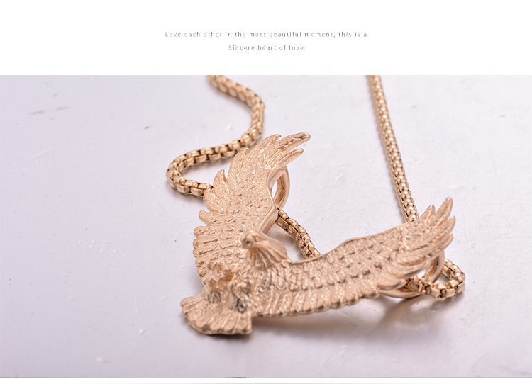 Eagle Pendant Necklace For Men In Titanium Steel Punk Style_voghion.com