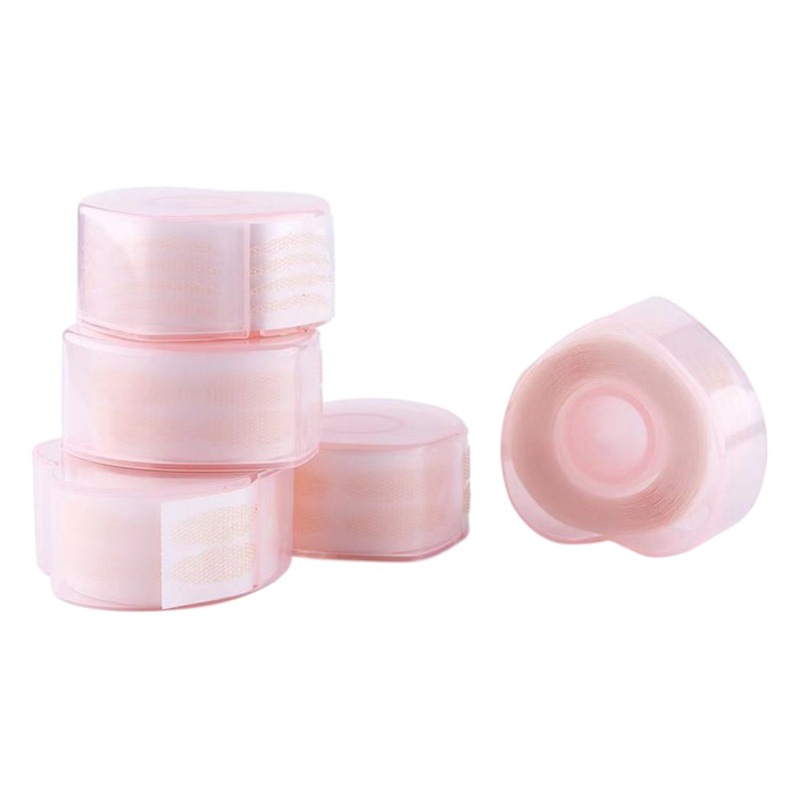 Glue-free Double Eyelid Sticky Eyelid Stickers Heart-shaped Roll Lace Mesh Olive Eye Stickers Wholesale
