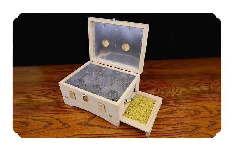Solid Wood Moxibustion Box Flip-Top Six-Needle Insert Design for Waist and Back Ginger-Partition Moxa Warming key features