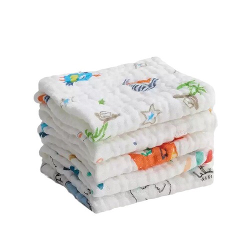Jialiya baby saliva towel pure cotton gauze children's towel newborn baby cotton face washcloth small square towel washcloth