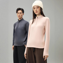 秋冬新款羊绒蛋白拉链领打底衫女冲锋衣内胆户外运动保暖套头卫衣