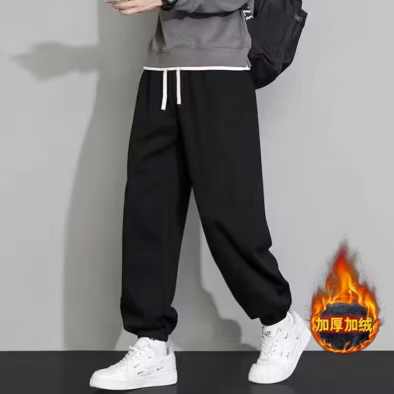 Hemp rope leggings [velvet] black