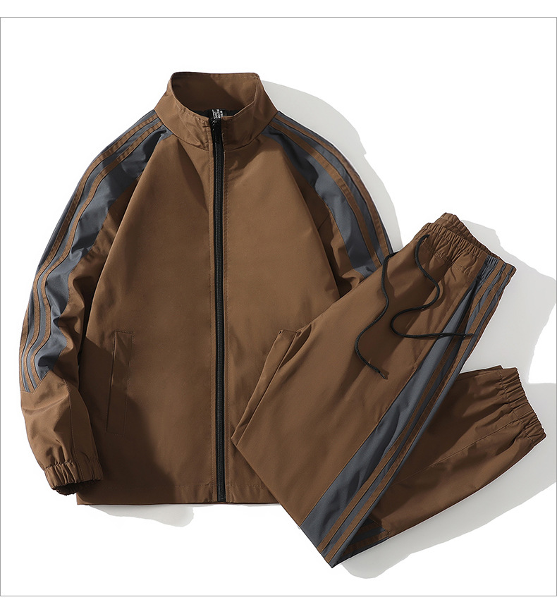 Casual sports men's jacket 2024 Spring and Autumn new fashion trend long pants handsome two-piece set_voghion.com