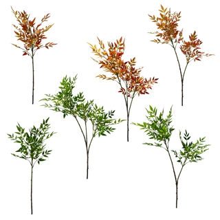 小型绿植南天竹北欧风餐厅室内桌面台面装饰摆件假花植物造景