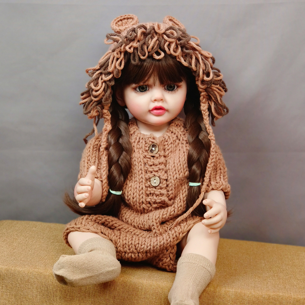 Reborn doll, lifelike baby, long-haired lion princess gift box, TikTok foreign trade cross-border best-selling doll, dropshipping available.