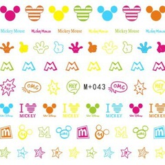 水印米老鼠米奇美甲貼紙 日韓款水印米老鼠可愛卡通米奇美甲貼紙