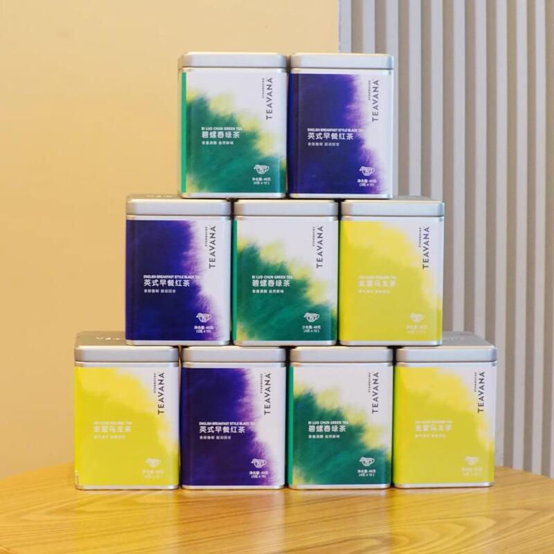 Sealed Black Tea and Green Tea in Jin Xuan Tin Boxes, English-Style Tea for Breakfast, Starbucks, Biluochun, Oolong