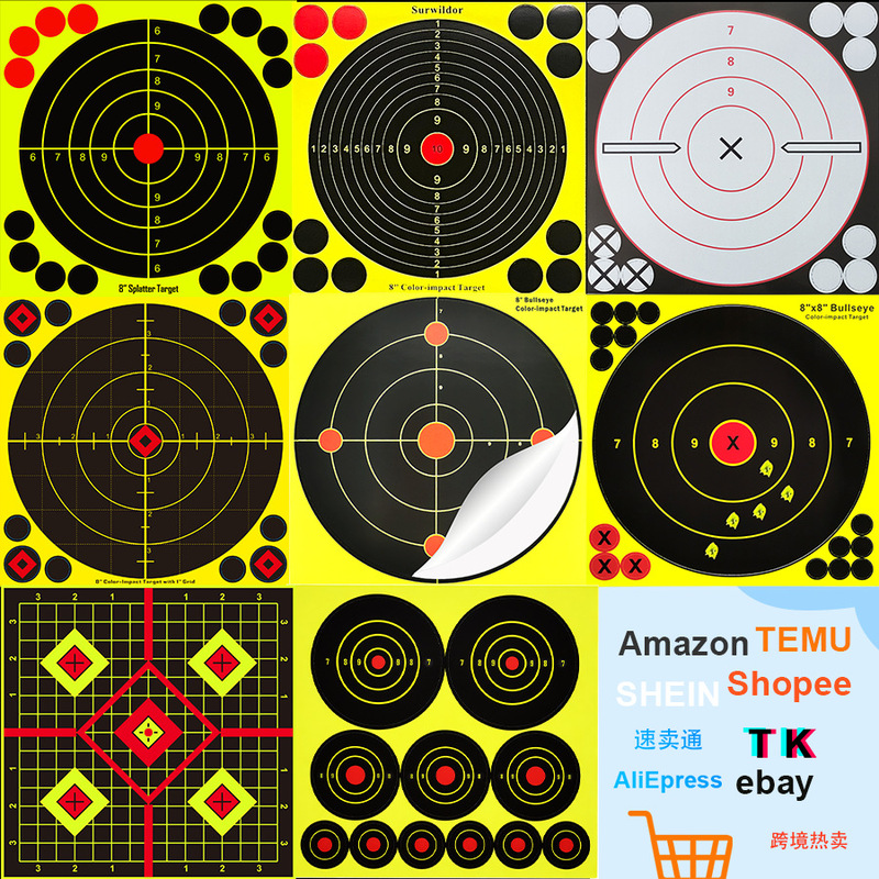 8inch Splash Target Paper Stickers for Shooting, Color-Changing Slingshot Training, Archery Target Practice, Aiming Stickers 8inch Splash Target Paper Stickers for Shooting, Color-Changing Slingshot Training, Archery Target Practice, Aiming Stickers