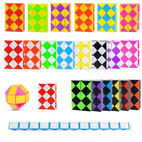 Directly from the manufacturer, 24-section small magic ruler with rope for children, mini handheld educational toy, ever-changing magic ruler, decompression toy