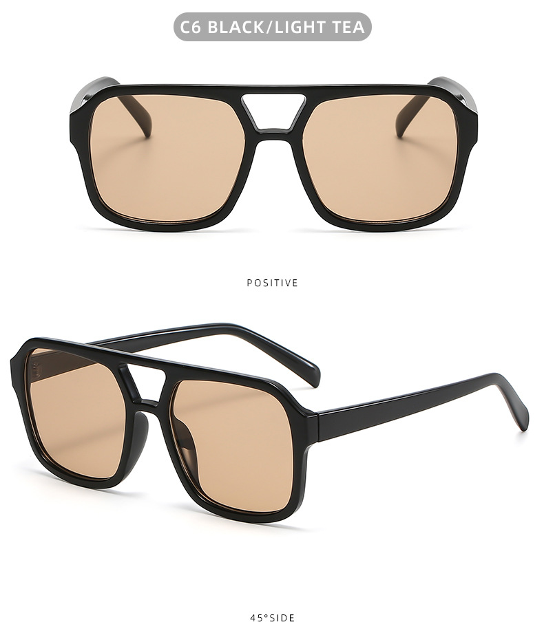 IG Style Streetwear Solid Color Ac Square Full Frame Women's Sunglasses display picture 16