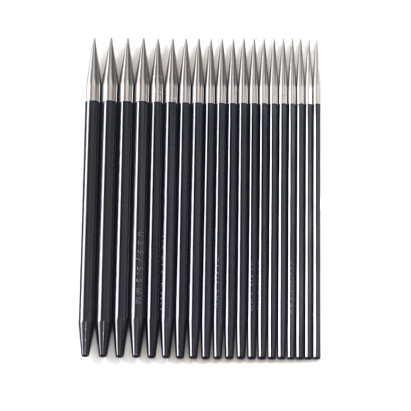 Herramientas de tejido QVCBF 12cm desmontables de doble color de acero de aluminio aguja de anillo 10 set de aguja de suéter