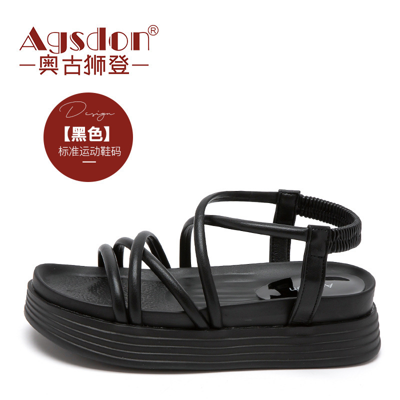 Augusto sandalias romanas para mujeres 2023 verano nuevo estilo de hadas estilo francés plataforma de alta calidad zapatos de playa moda