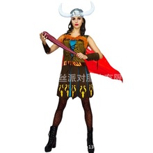 狂欢节北欧大女海盗cosplay服化妆舞会舞台装派对衣服万圣节服装