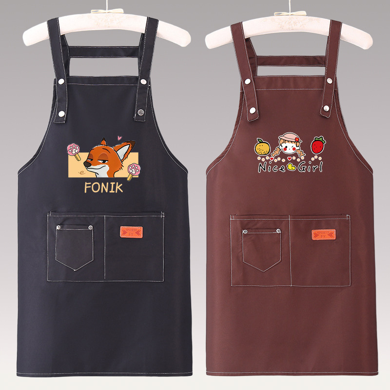 Wholesale Apron Waterproof and Oil-Proof Catering Special Custom Logo Kitchen Restaurant Milk Tea Shop Manicure Work Clothes Apron Wholesale Apron Waterproof and Oil-Proof Catering Special Custom Logo Kitchen Restaurant Milk Tea Shop Manicure Work Clothes Apron
