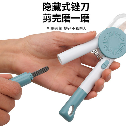 Pet Nail Clippers Cat Nail Clipper Cat Scissors LED Light Anti-Splash Dog Nail Clipper File Pet Supplies