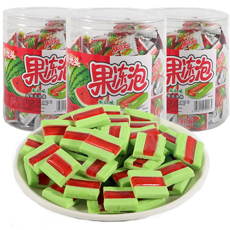 Классный арбузный Jelly пузырь-резиновый детский ведерко лобо лобс жвачка 8090 ностальгальные сладости