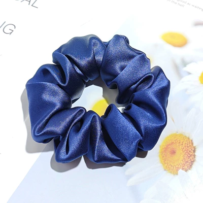 Saç üçün rezinlər Large Size High-End Hair Accessory - 30mm-4cm-hair-tie-navy-blue