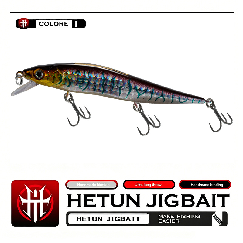 Transfronterizo oneTengMino 9.5 / 12.5G ajustable extracción de cebo biónico falso cebo luya cebo ultra-remota lanzamiento de la boca del pescado image 13