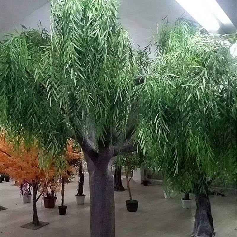 Sauce simulado Four Seasons Evergreen Hotel Paisaje Sauce llorón artificial Sauce recto FRP Sauce simulado artificial