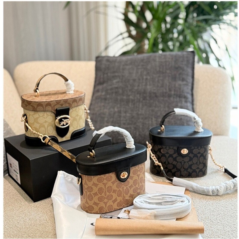 Ole 26 New Model Kay20 Carriage Box Bag Classic Monogram Fortune Bucket Bag Single Shoulder Crossbody Handbag Makeup Bag Ole 26 New Model Kay20 Carriage Box Bag Classic Monogram Fortune Bucket Bag Single Shoulder Crossbody Handbag Makeup Bag