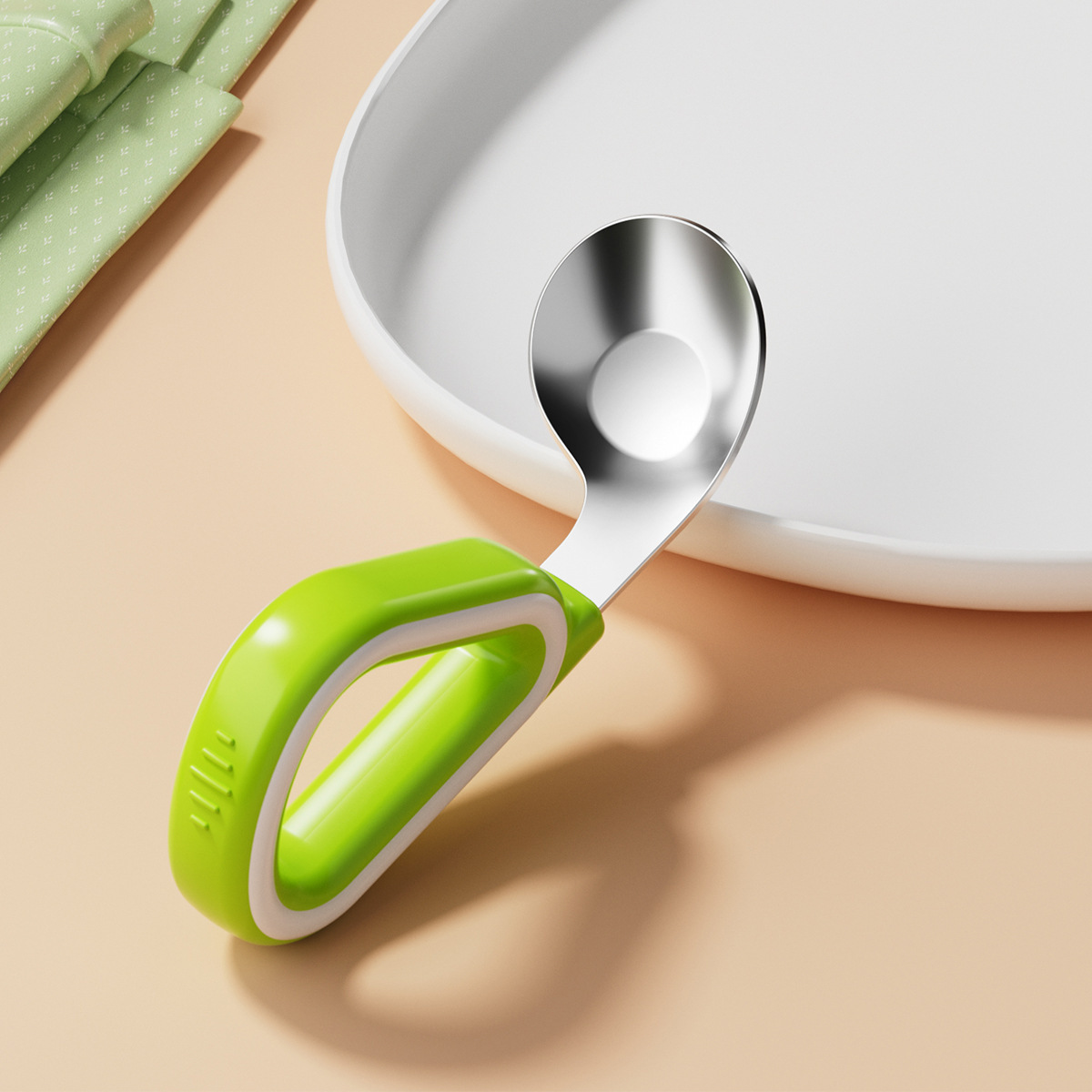 치즈 스푼 ✮ 과일 녹색