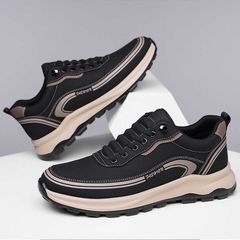 Nuevos zapatos de verano para hombres, zapatos de cuero para hombres transpirables, ligeros y delgados, zapatos deportivos de moda de un pie.