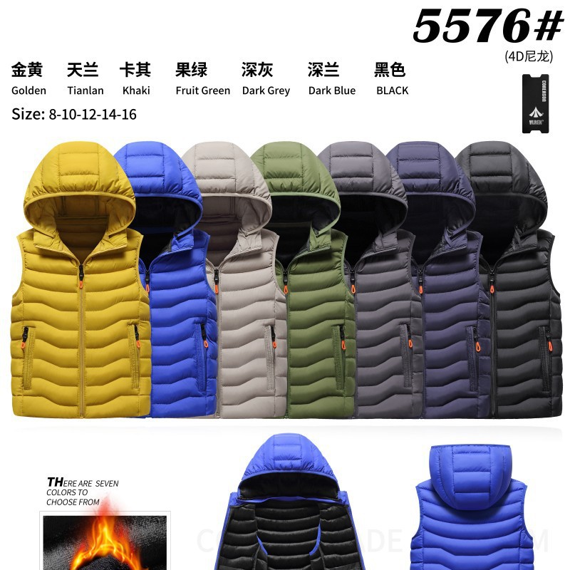 Chaqueta de chaleco de otoño y invierno para niños 2023 nuevo chaleco caliente grueso para niños abrazadera de caballo de algodón de pluma