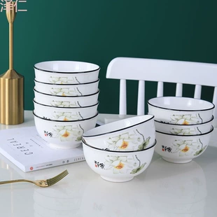 Ceramic big tableware for food, increased thickness, 10 pieces