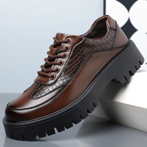 Autumn and winter formal business leather shoes, men's soft sole, breathable, non-slip and wear-resistant, men's work shoes, workplace leather shoes