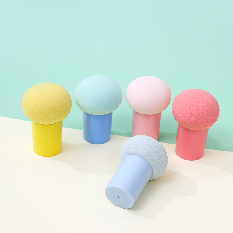 Nuevos productos transfronterizos de cabeza redonda esponja huevo polvo cosméticos huevo de belleza no comer polvo polvo cojín de aire al por mayor