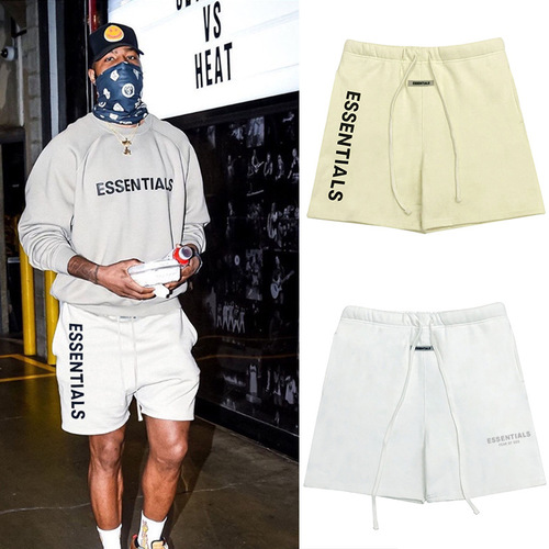 FCAR OF GOD Summer high street fashion brand shorts ESSENTIALS shorts for men, sports and leisure, three-quarter pants