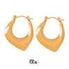 Retro earrings stainless steel, small design accessory, light luxury style, 750 sample gold