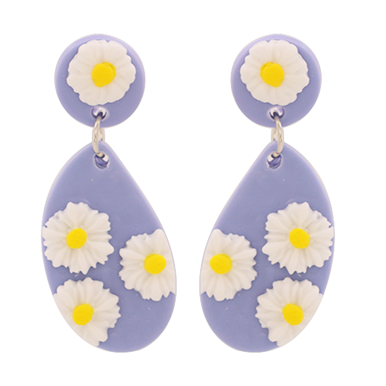 Simple Acrylic Geometric Flower Earrings Wholesale display picture 2