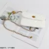 Diamond Bag + Small Golden Ball Chain White