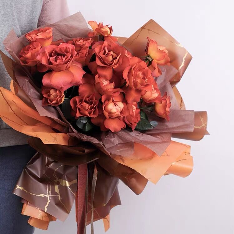 Papel de regalo de flores liziran Papel de envoltura de flores a prueba de agua Papel de regalo de material floral