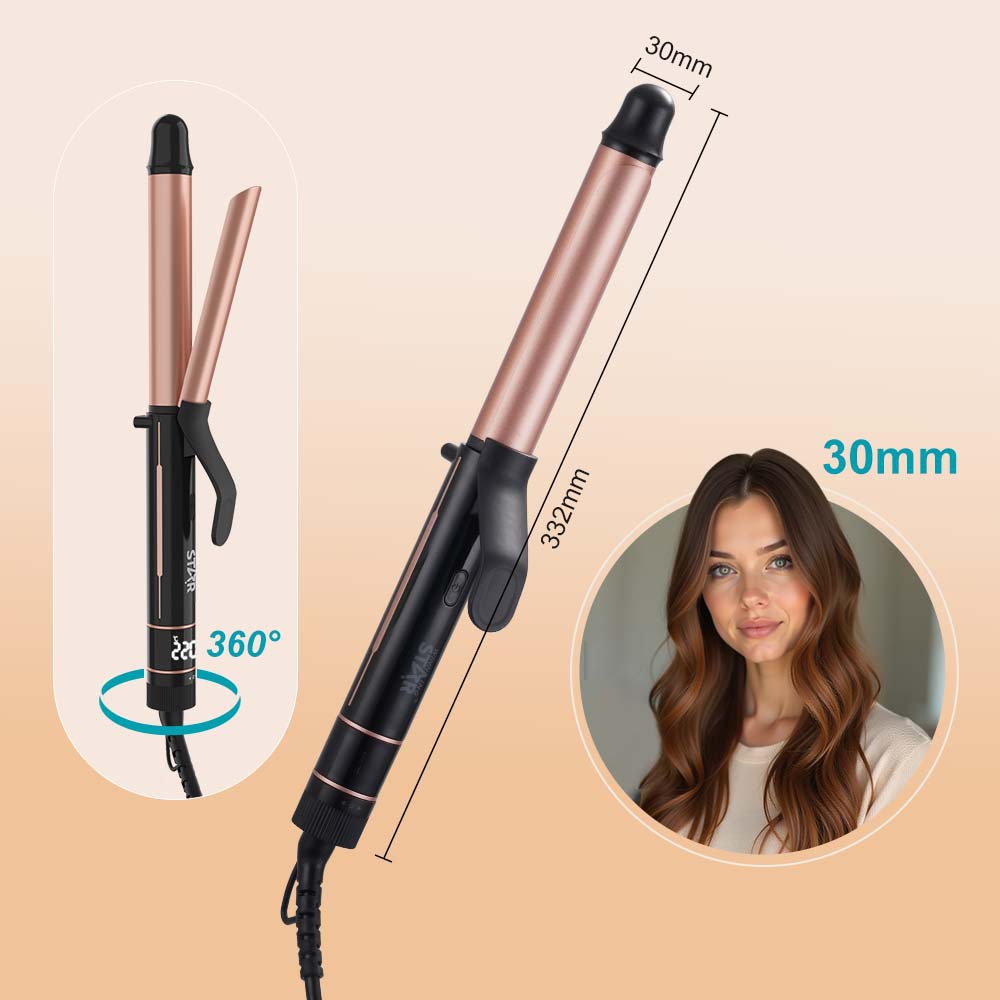 Winningstar pantalla digital transfronteriza de 60W con férula eléctrica de control de temperatura sin dañar el rizador Curling iron