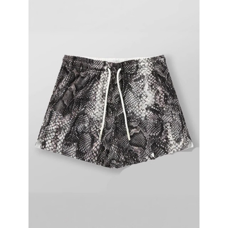 Youngla Snake Print Shorts Muscle Fitness Sports Leisure Running Basketball American Shorts Mesh Breathable Shorts