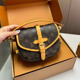 跨境外贸经典女士斜挎包邮差包驴家包贝壳包手提包印花包女士包包