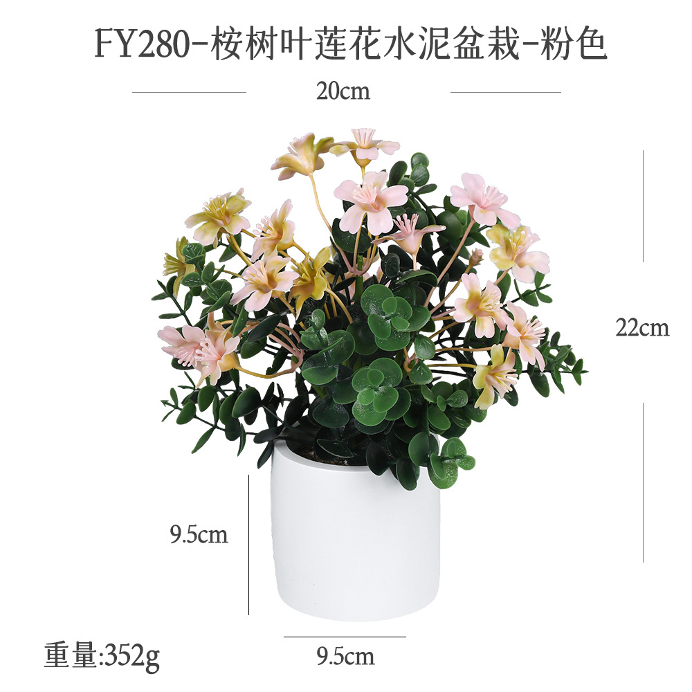 Más de 240 combinaciones populares de macetas con plantas verdes artificiales, decoraciones para el hogar, flores artificiales, bonsáis cilíndricos de pulpa de papel.