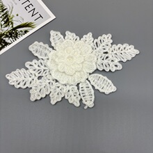 电脑三合一绣花立体贴花镂空绣花毛衣肩膀补丁帽子花外贸服装辅料