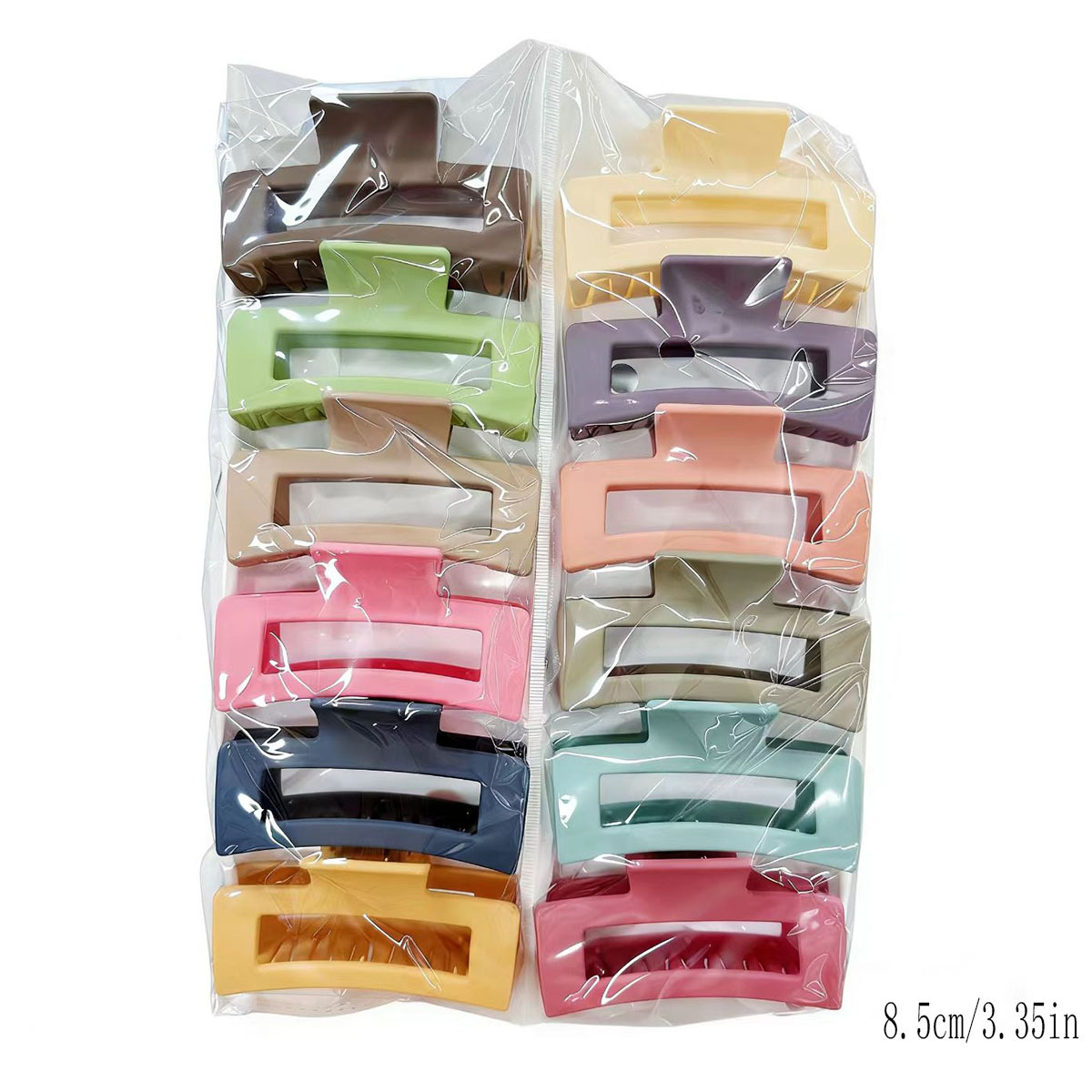Women's Cross-Border Rubber Paint Large Grip Hair Clip High Volume Back of Head Bun Hair Shark Clip Two Yuan Clearance Hair Accessory Set