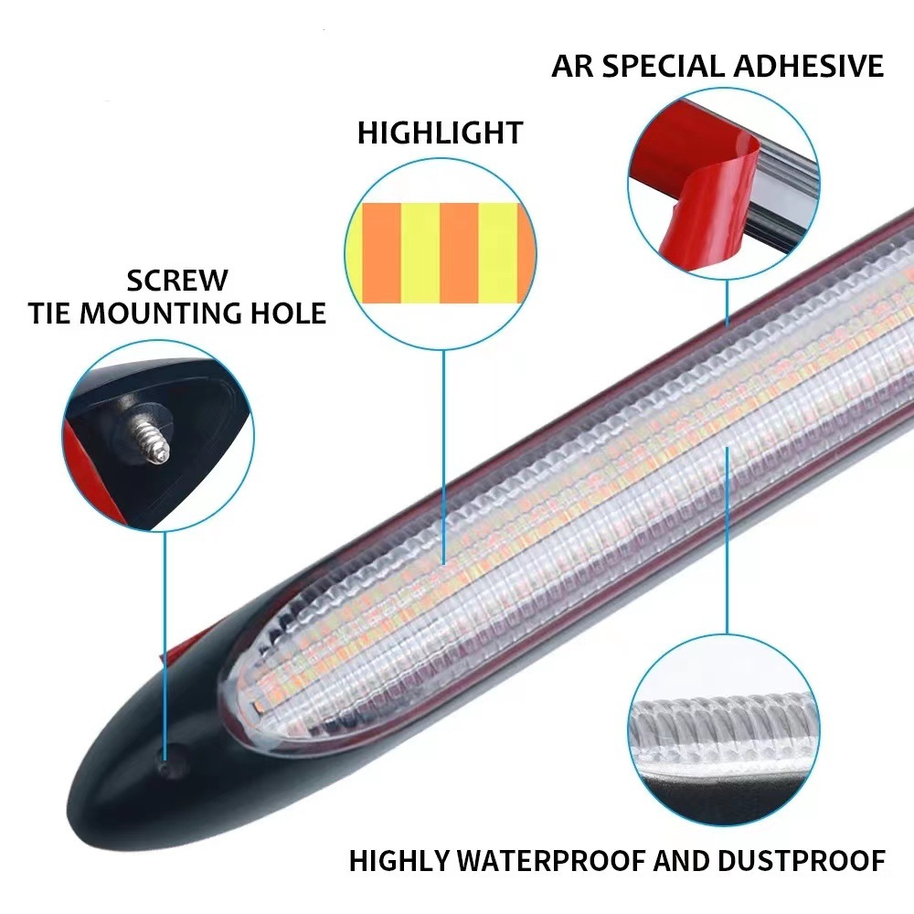 Start scanning new LED car daytime running lights two-color streamer turn signal modified high-brightness LED daytime running lights