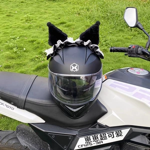 Motorcycle Detachable Plush Hair Band Helmet Decoration Accessories Half Full Ski Helmet Universal Detachable